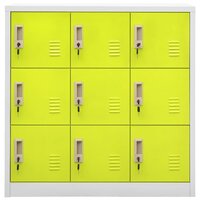 Lockerkasten 2 st 90x45x92,5 cm staal lichtgrijs en groen 3