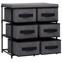 Opbergkast met 6 lades 55x29x55 cm staal grijs 4