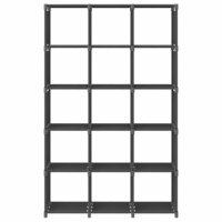 Kast met 15 vakken 103x30x175,5 cm stof grijs 2