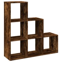 Kamerscherm / boekenkast 3-laags 99x29x99 cm hout gerookt eiken 2