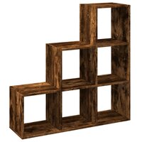 Kamerscherm / boekenkast 3-laags 99x29x99 cm hout gerookt eiken 6