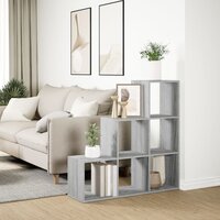 Kamerscherm / boekenkast 3-laags 99x29x99 cm hout grijs sonoma 4