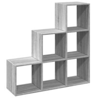 Kamerscherm / boekenkast 3-laags 99x29x99 cm hout grijs sonoma 6