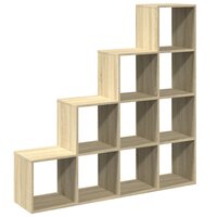 Kamerscherm / boekenkast 131,5x29x131,5 cm hout sonoma eiken 6