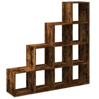 Kamerscherm / boekenkast 131,5x29x131,5 cm hout gerookt eiken 6