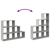 Kamerscherm / boekenkast 3-laags 137,5x29x103,5 cm hout grijs 9