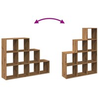 Kamerscherm / boekenkast 137,5x29x103,5 cm hout artisanaal eik 9
