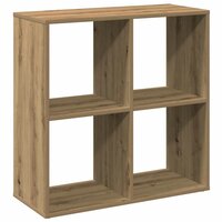 Kamerscherm / boekenkast 69,5x29x69,5 cm hout artisanaal eiken 2