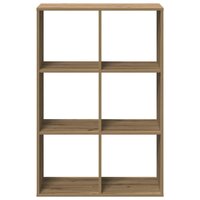 Kamerscherm / boekenkast 69,5x29x103,5 cm hout artisanaal eiken 5