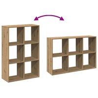 Kamerscherm / boekenkast 69,5x29x103,5 cm hout artisanaal eiken 10