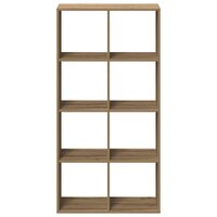 Kamerscherm / boekenkast 69,5x29x137,5 cm hout artisanaal eiken 5