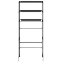 Opbergrek voor boven wasmachine 3-laags 69x28x169 cm zwart 3