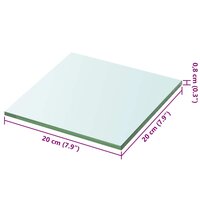 Wandschap transparant 20x20 cm glas 3