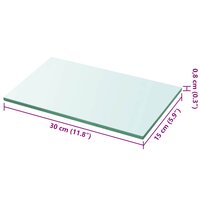 Wandschap transparant 30x15 cm glas 3