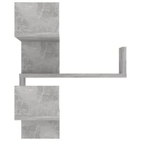 Hoekwandschap 40x40x50 cm bewerkt hout betongrijs 5
