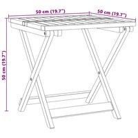 Tuintafel inklapbaar 50x50x50 cm massief acaciahout 10