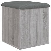 Opbergbankje 42x42x45 cm bewerkt hout grijs sonoma eikenkleurig 6