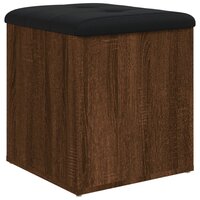 Opbergbankje 42x42x45 cm bewerkt hout bruin eikenkleur 2