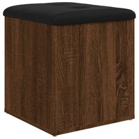 Opbergbankje 42x42x45 cm bewerkt hout bruin eikenkleur 6