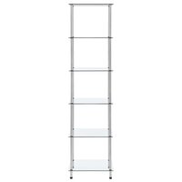 Kastje 6-laags 40x40x160 cm gehard glas transparant 2