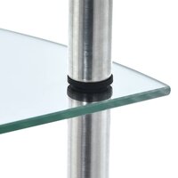 Kastje 4-laags 30x30x100 cm gehard glas transparant 4
