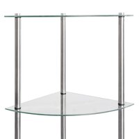 Kastje 6-laags 30x30x160 cm gehard glas transparant 5