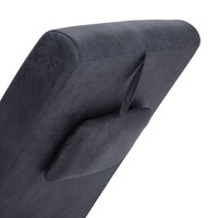 Chaise longue met kussen kunstsu&egrave;de grijs 6