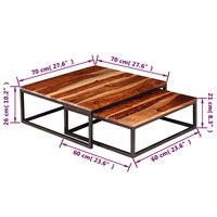 2-delige Salontafelset massief acaciahout 10