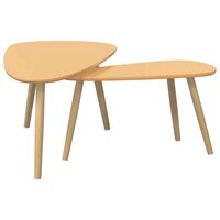 2-delige Salontafelset massief grenenhout bruin 6