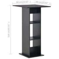 Bartafel 60x60x110 cm zwart 6