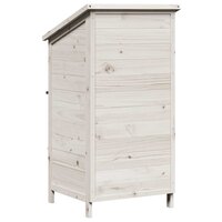 Tuinschuur Wit 59 x 56 x 113,5 cm Bewerkt hout 7