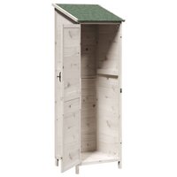 Tuinschuur Wit 59,5 x 56 x 176,5 cm Bewerkt hout 4