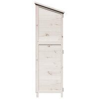 Tuinschuur Wit 59,5 x 56 x 176,5 cm Bewerkt hout 6