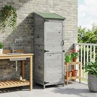 Tuinschuur Grijs 59,5 x 56 x 176,5 cm Bewerkt hout 3