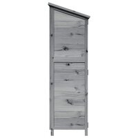 Tuinschuur Grijs 59,5 x 56 x 176,5 cm Bewerkt hout 6