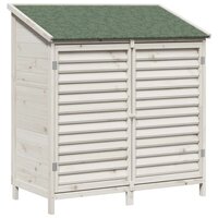 Tuinschuur Wit 106 x 56 x 113,5 cm Massief Vurenhout 2