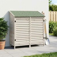 Tuinschuur Wit 106 x 56 x 113,5 cm Massief Vurenhout 3