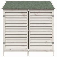 Tuinschuur Wit 106 x 56 x 113,5 cm Massief Vurenhout 5