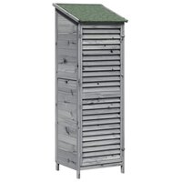 Tuinschuur Grijs 59 x 56 x 176 cm Massief Vurenhout 2