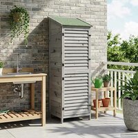 Tuinschuur Grijs 59 x 56 x 176 cm Massief Vurenhout 3