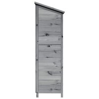 Tuinschuur Grijs 59 x 56 x 176 cm Massief Vurenhout 6