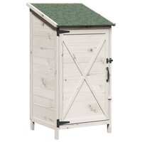 Tuinschuur Wit 59,5 x 56 x 113,5 cm Bewerkt hout 2