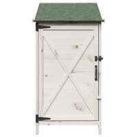 Tuinschuur Wit 59,5 x 56 x 113,5 cm Bewerkt hout 5