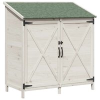 Tuinschuur Wit 106 x 56 x 113,5 cm Bewerkt hout 2