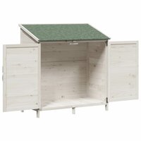 Tuinschuur Wit 106 x 56 x 113,5 cm Bewerkt hout 4