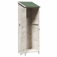 Tuinschuur Wit 59,5 x 56 x 176,5 cm Bewerkt hout 4