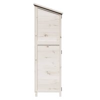 Tuinschuur Wit 59,5 x 56 x 176,5 cm Bewerkt hout 6