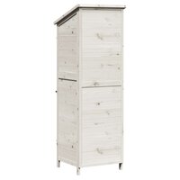 Tuinschuur Wit 59,5 x 56 x 176,5 cm Bewerkt hout 7
