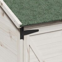 Tuinschuur Wit 59,5 x 56 x 176,5 cm Bewerkt hout 8