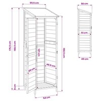 Tuinschuur Wit 59,5 x 56 x 176,5 cm Bewerkt hout 11